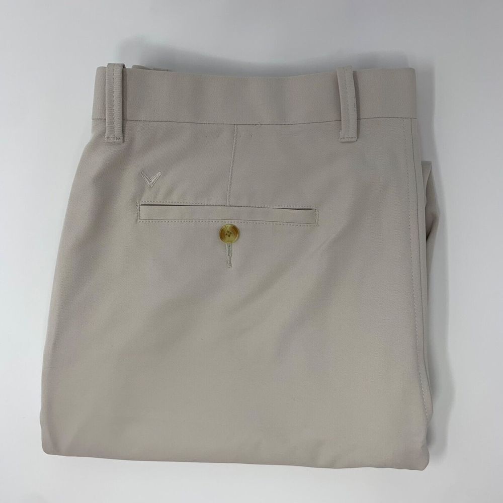 Calloway Chino Men's Golf‎ Pants Flat Front Beige Size 38